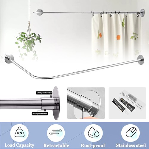 Shaped corner shower curtain - shaped,