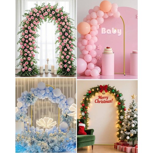 Gold metal arch backdrop stand - gold,