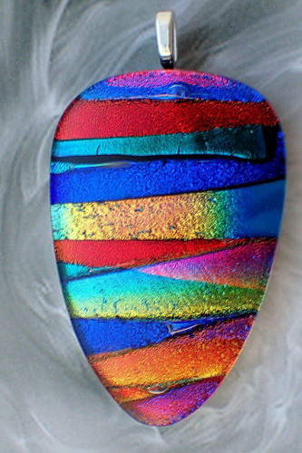 Dichroic glass pendant - glass,