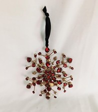 Red gem rhinestone decorated