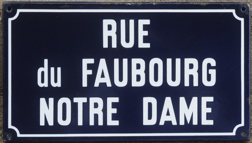 Old french enamel - old, sign