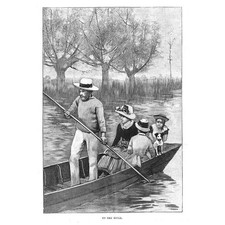 Victorian Family on a River