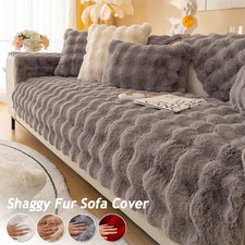 Thicken Rabbit Plush Sofa Cover Universal Non-slip Sofa Mat Winter Warm Cover