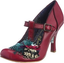 Irregular Choice Shoes UK 7.5 EU 41 Burgundy Red Heels