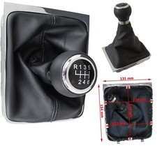 POMELLO LEVA DEL CAMBIO + CUFFIA CORNICE 6+R PER VW PASSAT B6 B7 05-14 CC 08-12