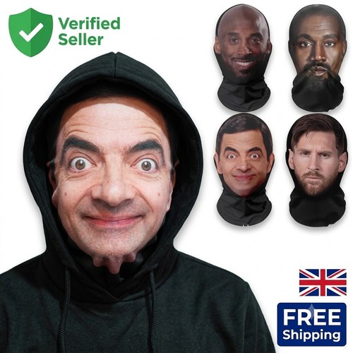 Printed celebrity full face - 3d,
