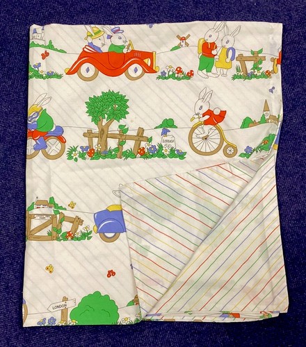 Vintage kitsch bunny cot duvet - vintage,