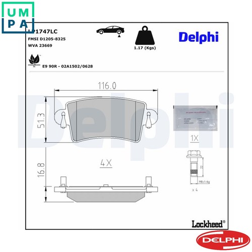 Brake pad set disc - set,