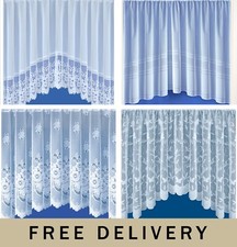Pre Cut Elevated Base Net Jardinieres Curtains - Floral / Striped / Butterfly