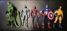 Marvel Legends Toybiz Figure Lot Captain America Wolverine Spiderman