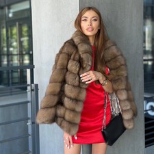 Elegant New Women Real Fox Fur