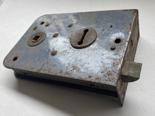 Antique rim lock box - antique,