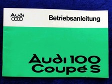 Audi 100 Coupe S Owners Manual Owners Manual 8.1975