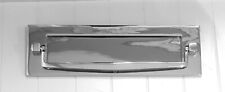 Front Door Postal Knocker Letter Plate Polished Chrome 250mm PREMIUM 