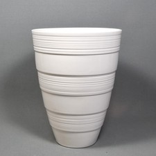 Wedgwood White Bone China Vase by Jasper Conran Keith Murray Style Pottery 00s