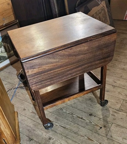 Antique walnut tea - tea, trolley