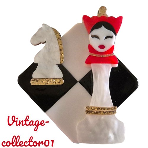 Modern arcrylic brooch - brooch, 3d