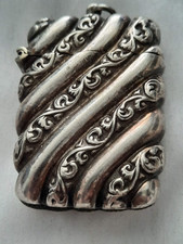 Silver plated match Vesta Case