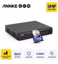 NEW 1TB ANNKE DW81KD 5MP Lite 8CH DVR Video Recorder Remote for CCTV Camera.