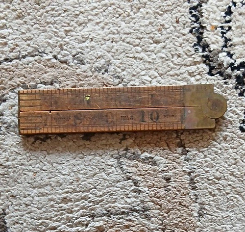 Wooden folding meter - wooden, stick