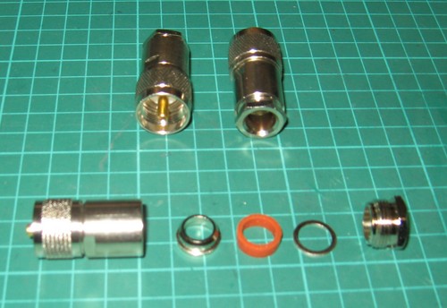 One pl259 plug male - one,