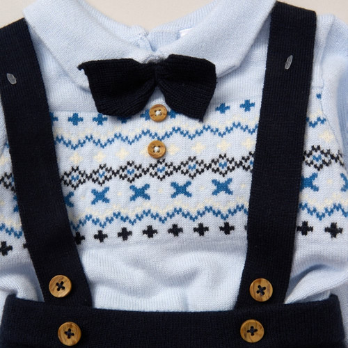 Baby boy clothes knitted bow - clothes,