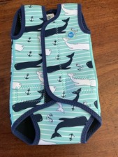 Splash About Baby Wetsuit Size 0-6 Months Blue With Dolphins