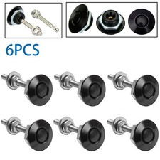 6PCS Quick Release Push Button Hood Bonnet Pins Lock Clip Car Bumper Latch Kit