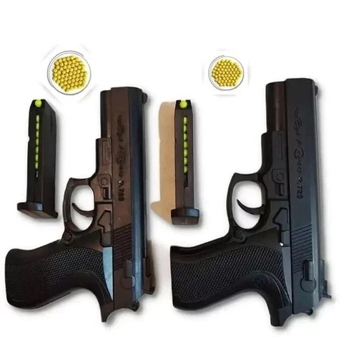 Double toy handgun - set, black