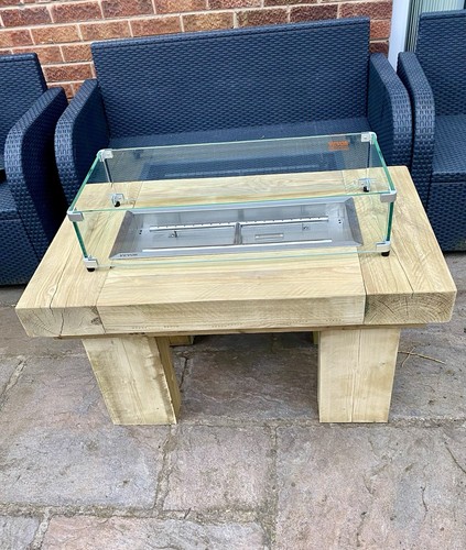 Garden gas fire - pit, table