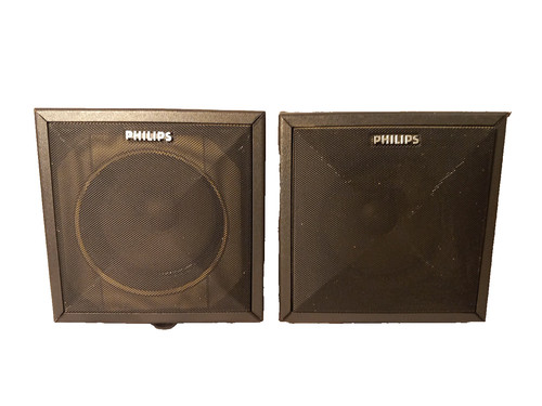 Pair vintage philips hi fi - of,