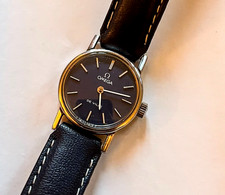 OMEGA DEVILLE -Navy Blue Vintage Ladies manual wrist watch - Nice Xmas present? 