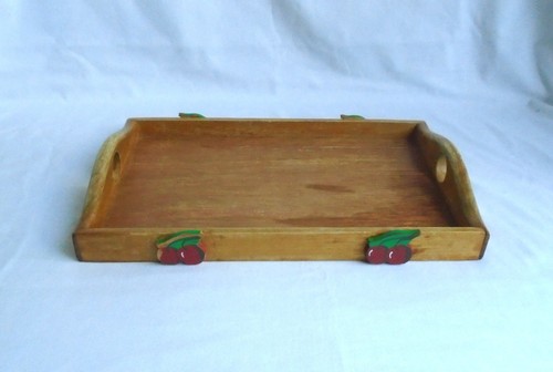 Vintage wooden tray 37cm - wooden,