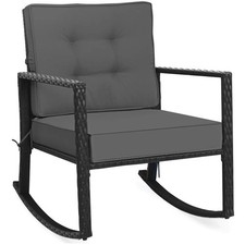 Garden rattan rocking chair - rattan,