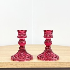Candle Holders Set of 2 Pink