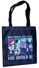 Disney Bad Girls Bag Who's Afraid Of Little Old Me Tote Shopping Shoulder Bag