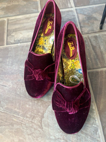 Joe browns burgundy velvet - velvet, bow
