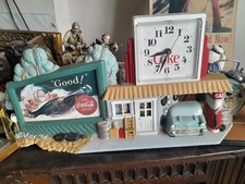 VINTAGE COCOA COLA QUARTZ GAS STATION CLOCK BY BURWOOD PRODUCTS