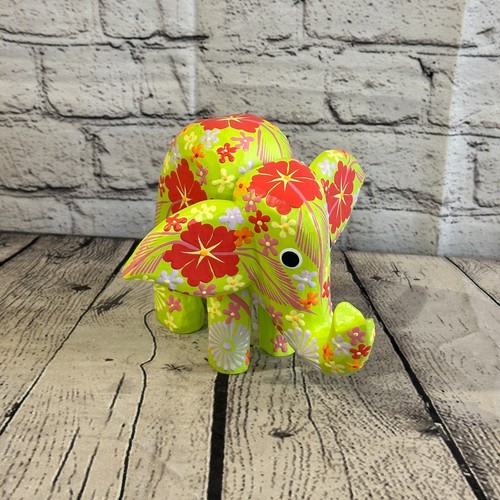 Green wooden elephant - green,