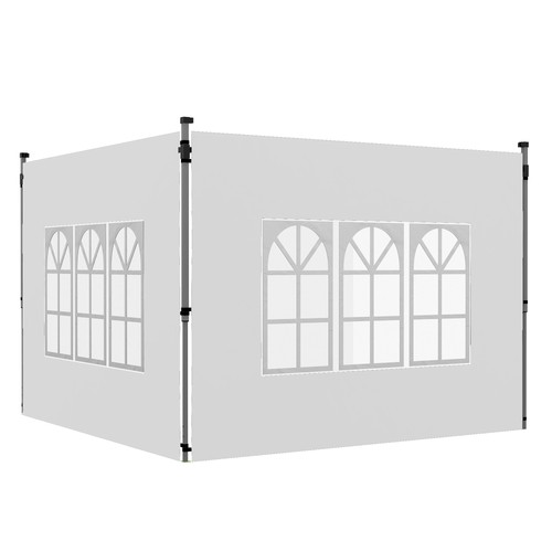 Outsunny 3x3 3x4m gazebo - 3x3/3x4m, side