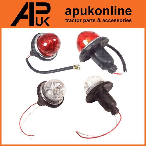 Rear red clear side dome - red, 2x