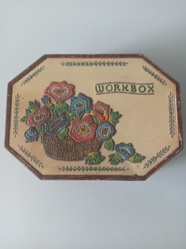 Antique vintage workbox - vintage,