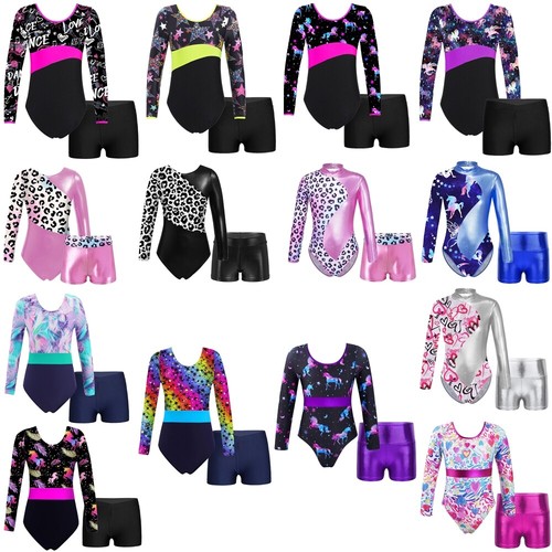 Gymnastics leotard and shorts - and,