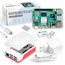 Raspberry Pi 5 8GB Starter Kit | Power Supply 27W | Case | 128GB Edition | HDMI