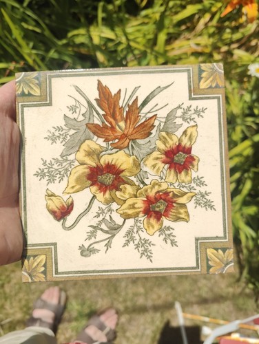 Antique set victorian tiles - set,