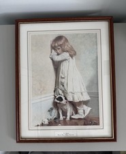 Little Girl and Dog Painting
