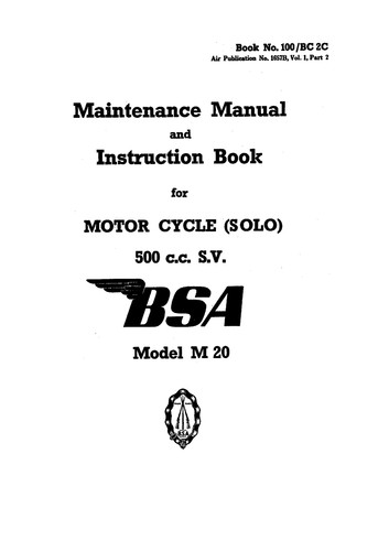 Bsa m20 500cc - (0449), w.d.