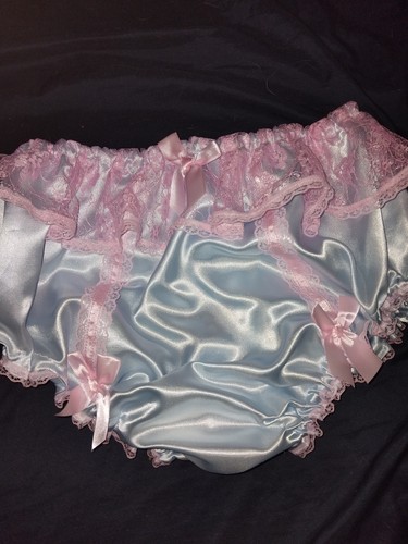 Abdl blue satin frilly pink - abdl,