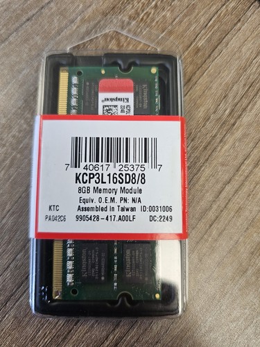 Kingston 8gb ddr3 - ddr3, 1600mhz