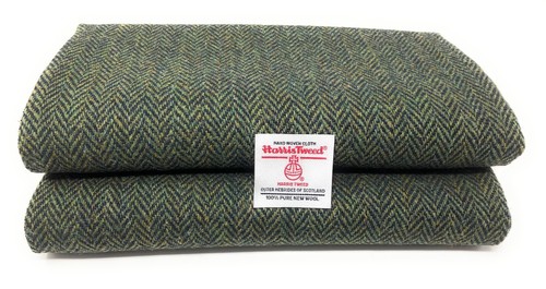 Harris tweed green - green, navy